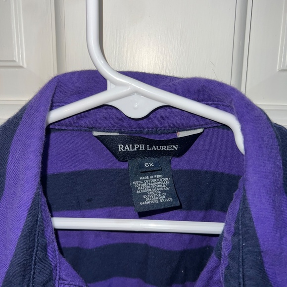Ralph Lauren boys striped long sleeve polo shirt size 6x - Picture 2 of 3